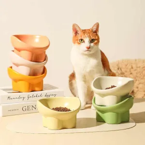 أطباق سيراميك للطعام والماء واسعة للغاية للقطط مع ارتفاع كبير Extra wide ceramic food and water bowls for cats with extra height