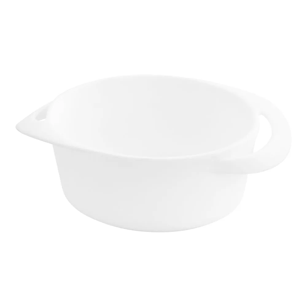 100 3 oz Round White Plastic Mini Infinity Pots and 100 Silver Plastic 4" Mini Forks