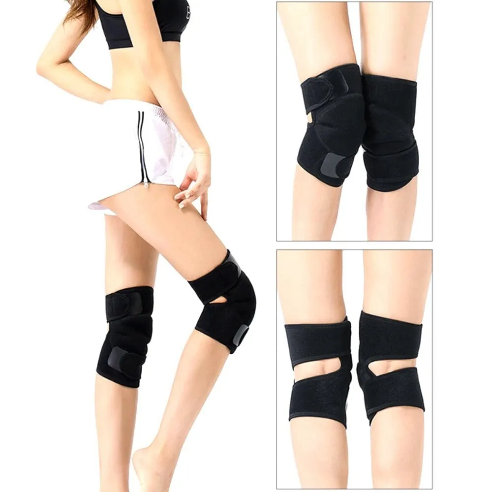 2pcs/pair Adjustable Tourmaline Self-heating Magnetic Therapy Knee Pads