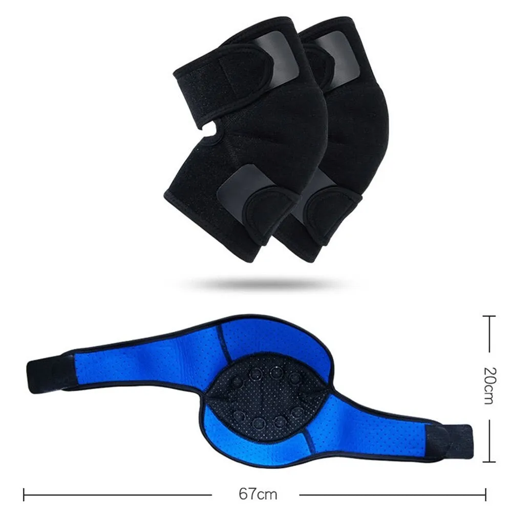 2pcs/pair Adjustable Tourmaline Self-heating Magnetic Therapy Knee Pads