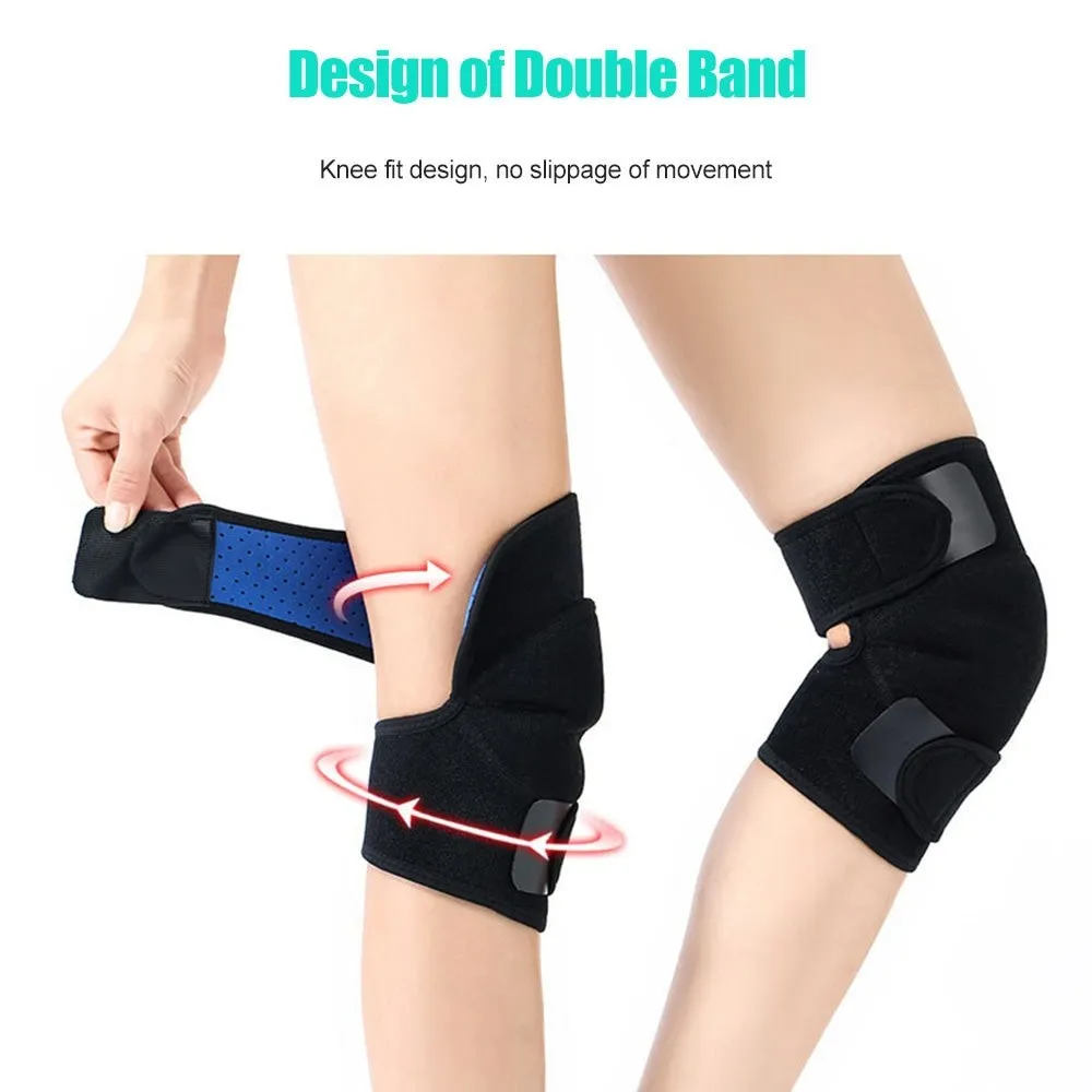 2pcs/pair Adjustable Tourmaline Self-heating Magnetic Therapy Knee Pads