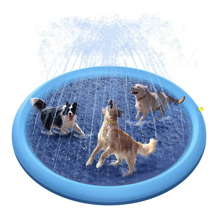 AquaPaws Pet Oasis: Outdoor Inflatable Pet Pool & Sprinkler Play Mat - Cooling Summer Fun for Dogs, Cats, and Kids