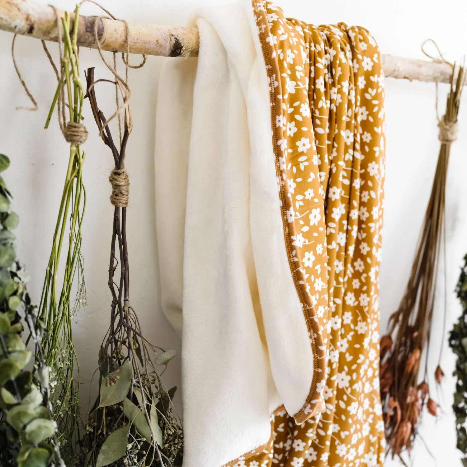 Camel Floral Youth Blanket