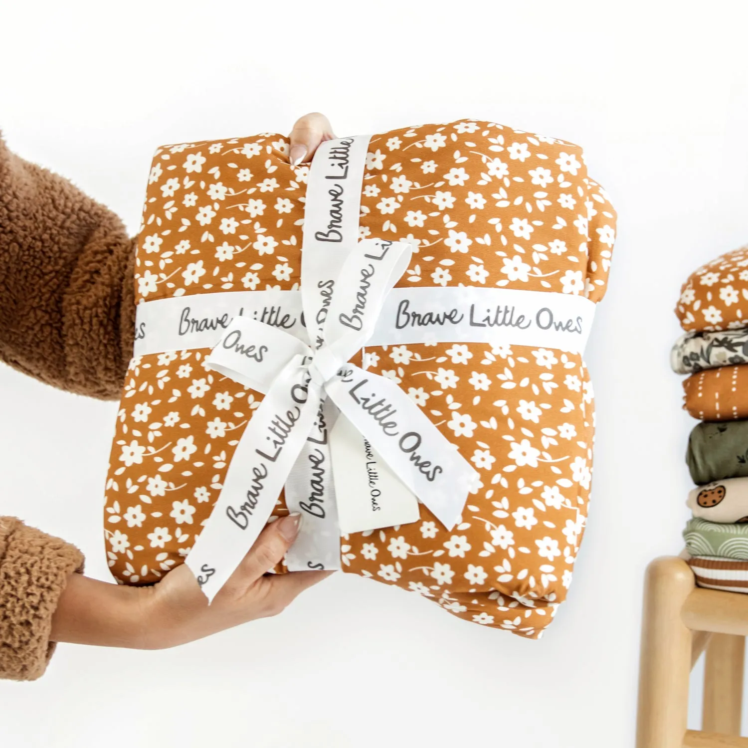 Camel Floral Youth Blanket