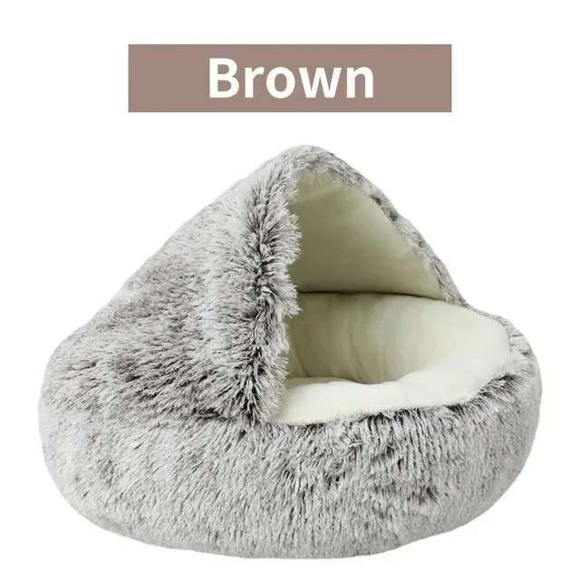 Cozy Round Pet Bed with Cover