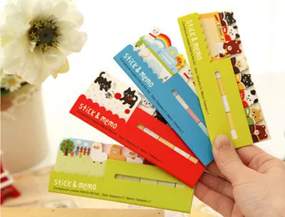 DIY Mini Cute Kawaii Cartoon Animal Memo pad Cat Panda Music Post It Note Paper Stickers Korean Stationery Free shipping 10061