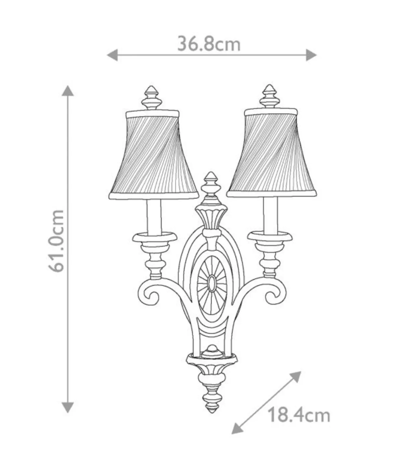 Edwardian Style Double Wall Light