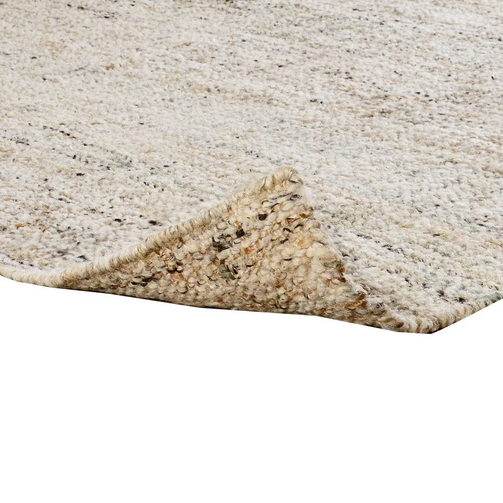 Foed 3 x 8 Hallway Runner Rug, Handwoven, Heathered, Natural Jute Wool By Casagear Home