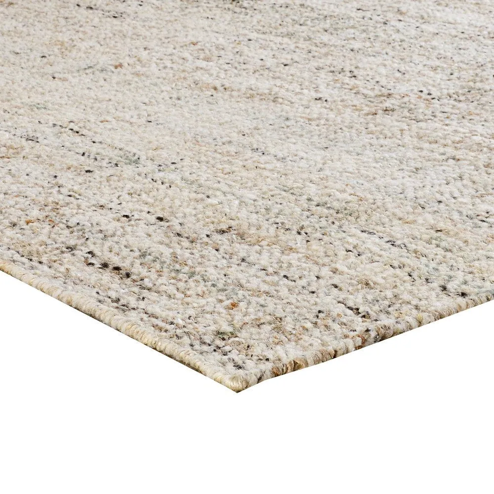 Foed 3 x 8 Hallway Runner Rug, Handwoven, Heathered, Natural Jute Wool By Casagear Home