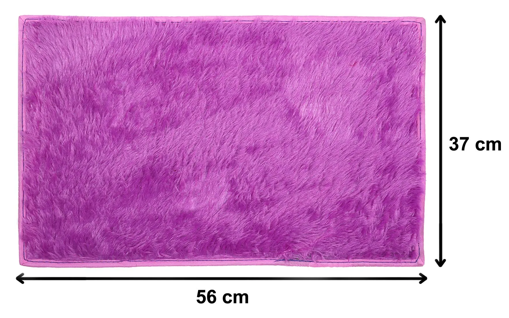 Kuber Industries Shaggy Durable Microfiber Anti-Skid Heavy Duty Doormat, Indoor Outdoor, Easy Clean, Waterproof, Low-Profile Mats for Entry, Patio, Garage (Purple)