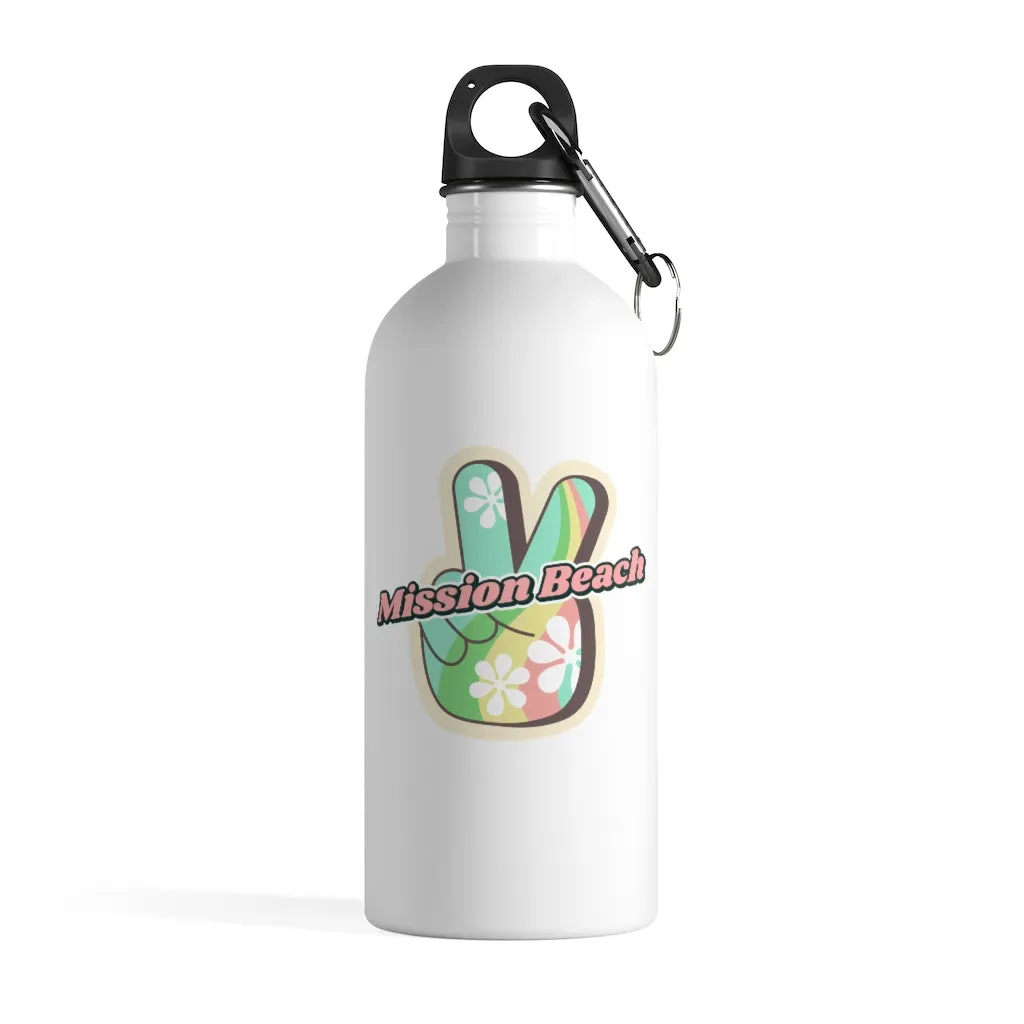 Mission Beach "Peace" Stainless Steel Water Bottle