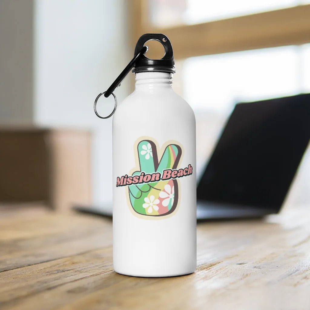 Mission Beach "Peace" Stainless Steel Water Bottle