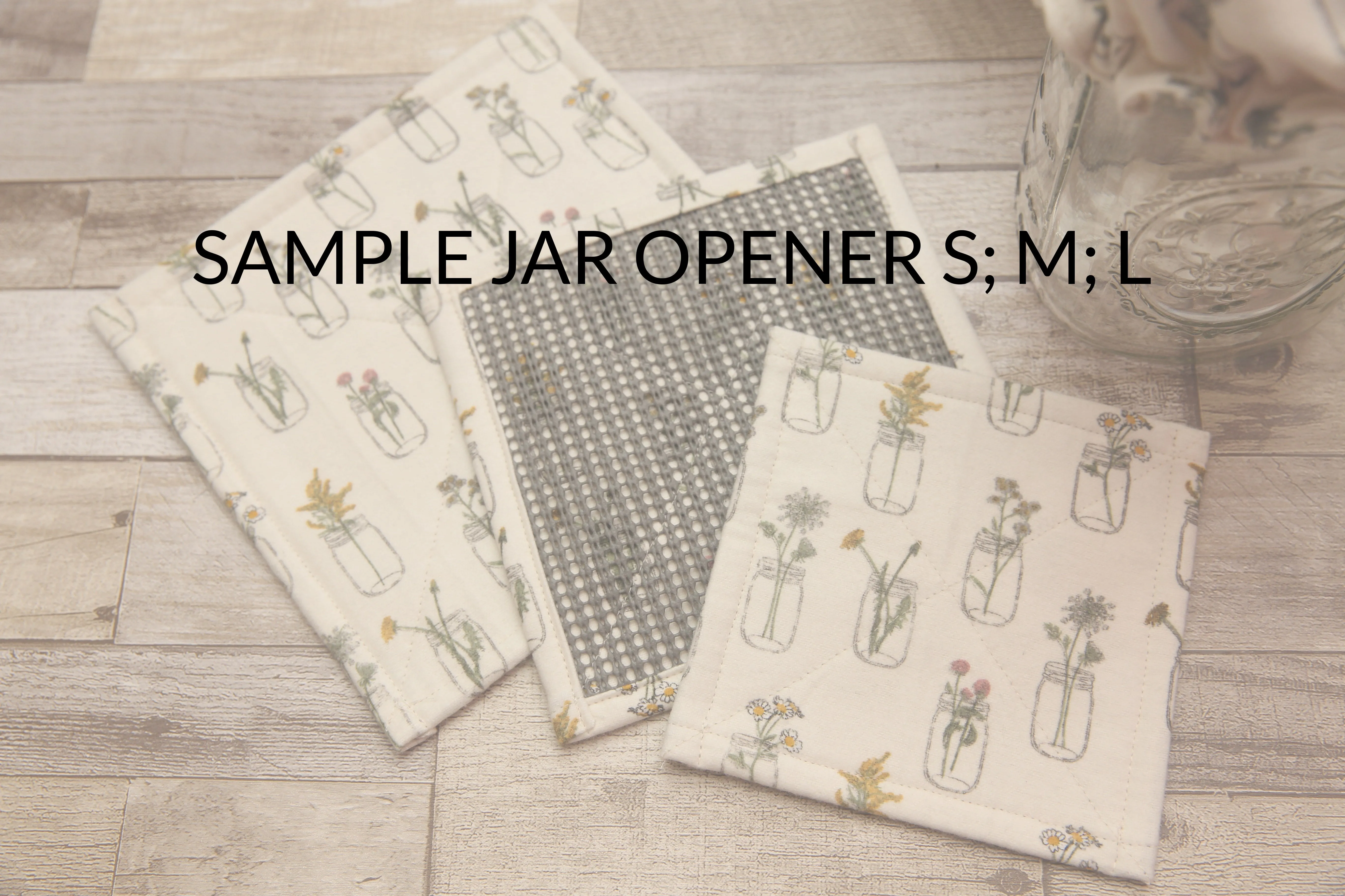 NON-PROP (CONDIMENTS) Bowl, Jar, Cup, Plate COVERS; Hot Pad; Jar Opener; CONDIMENTS; MADE TO ORDER