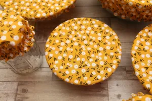 NON-PROP (Sunny Day) Bowl, Jar, Cup, Plate COVERS; Hot Pad; Jar Opener; Sunny Day; MADE TO ORDER