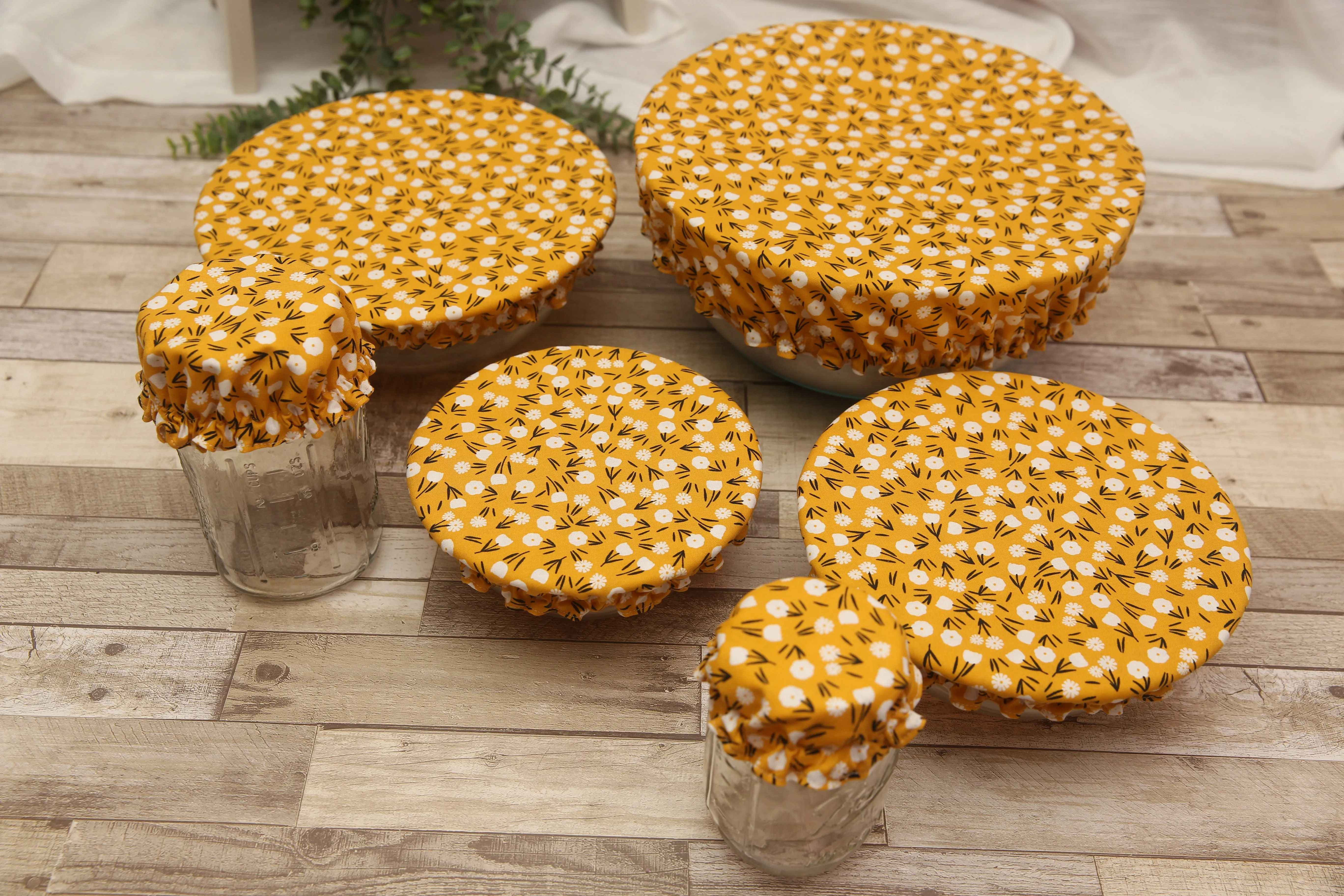 NON-PROP (Sunny Day) Bowl, Jar, Cup, Plate COVERS; Hot Pad; Jar Opener; Sunny Day; MADE TO ORDER