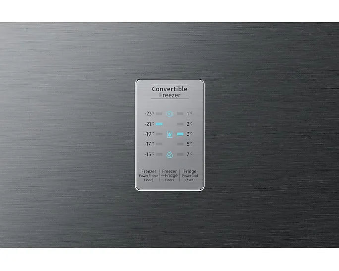 Samsung RT30C3732BX/HL 256L 2 Star Inverter Frost-Free Convertible 3 In 1 Double Door Refrigerator Appliance (Luxe Black )