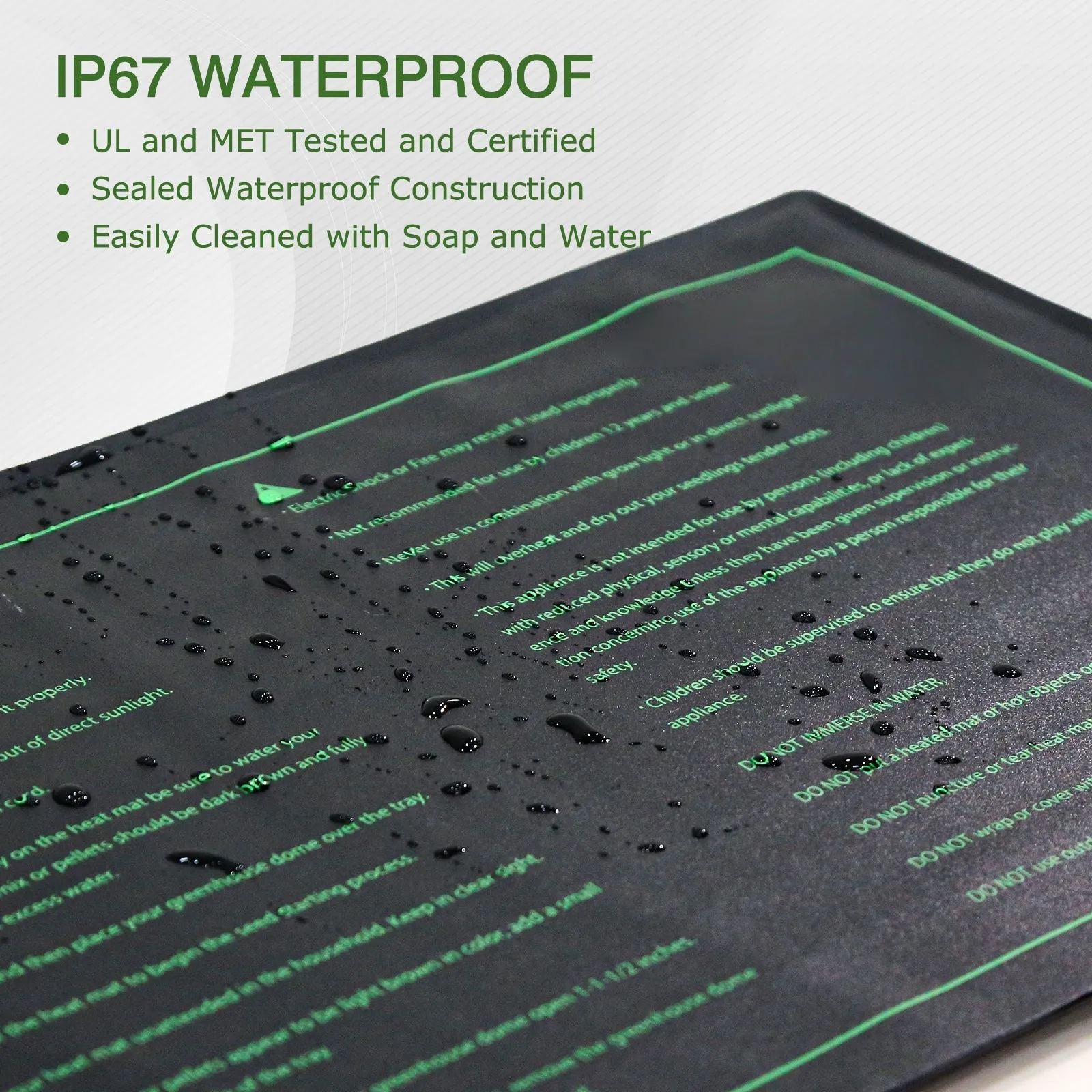 Seedling Heat Mat 20x20, UL & MET-Certified Heating Pad for Seed Starting, Contains (1) Warming Mat