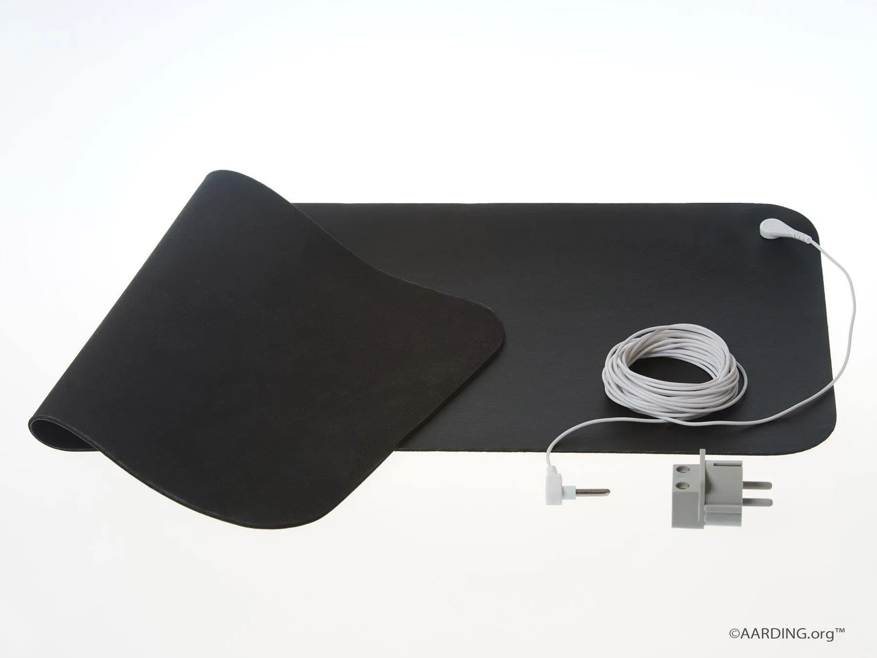 Set 2 Grounding Mats Carbon Leather 26 x 68cm (incl. cables and adapters)