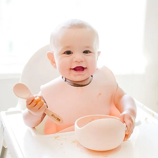 Silicone Bowl with Spoon Set - Nude