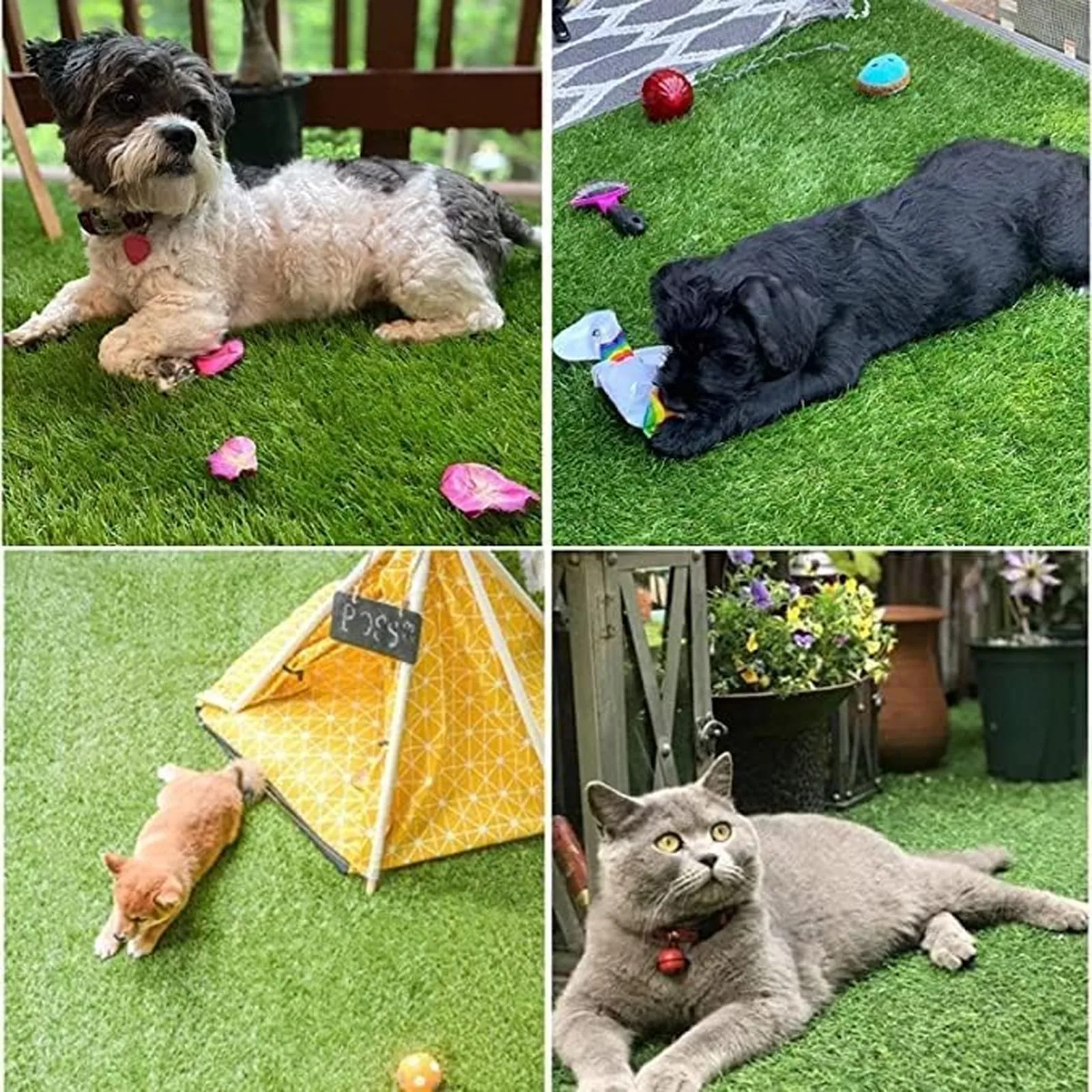 SSRIVER Dog Grass Pad,51.1x31.8In Fake Grass for Dogs,Artificial Grass Pee Pad for Puppies Potty Training Indoor Outdoor