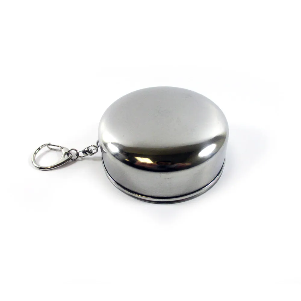 Stainless Steel Collapsible Cup Portable Outdoor Travel Folding Telescopic Chain