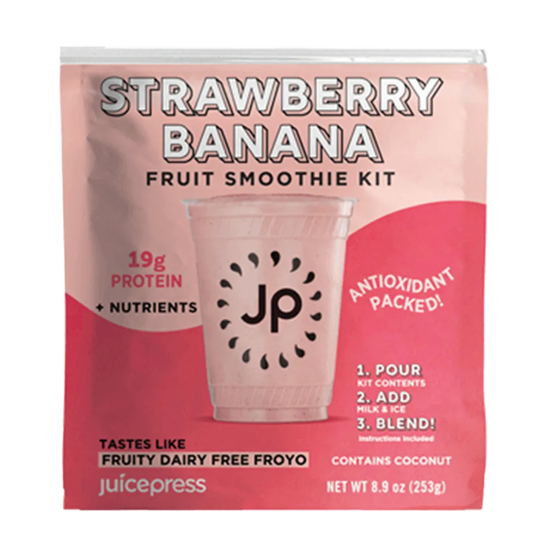 STRAWBERRY BANANA FRUIT SMOOTHIE KIT