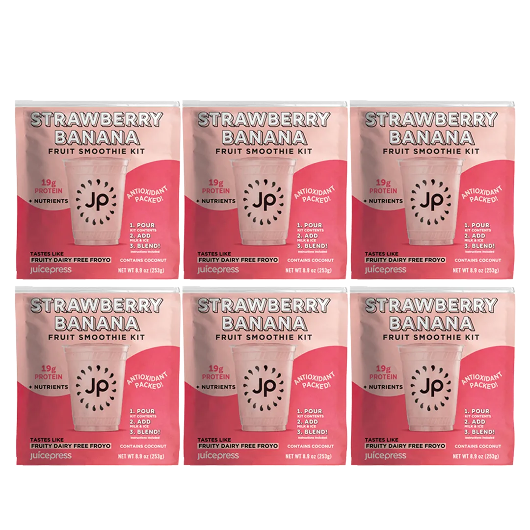 STRAWBERRY BANANA FRUIT SMOOTHIE KIT