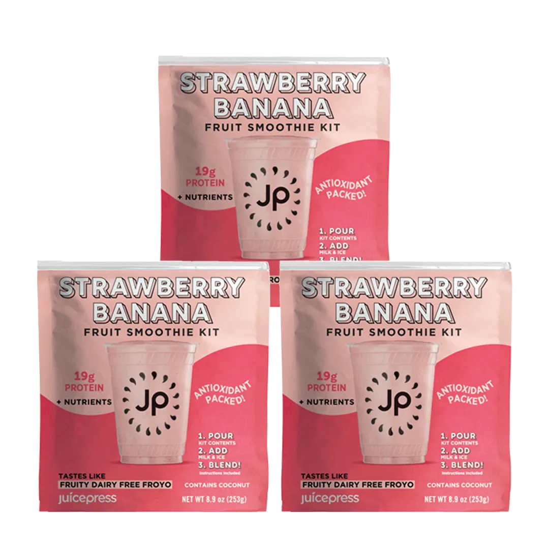STRAWBERRY BANANA FRUIT SMOOTHIE KIT