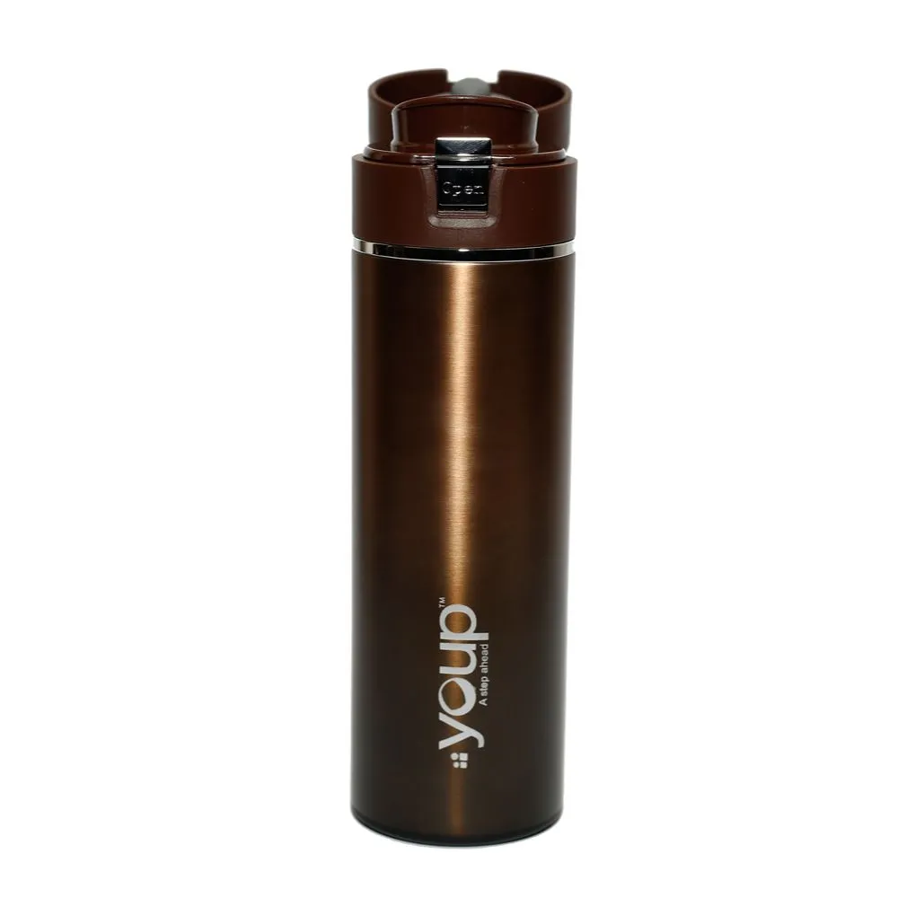 Youp Thermosteel Insulated Metallic Brown Color Bottle Miracle - 500 Ml